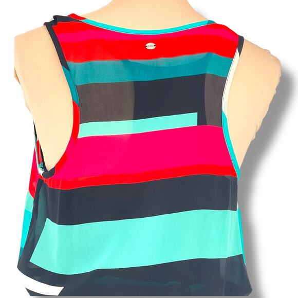 GUESS Colorful Geometric Maxi Dress and Belt M NightOut Retro Event SummerParty - Picture 5 of 9